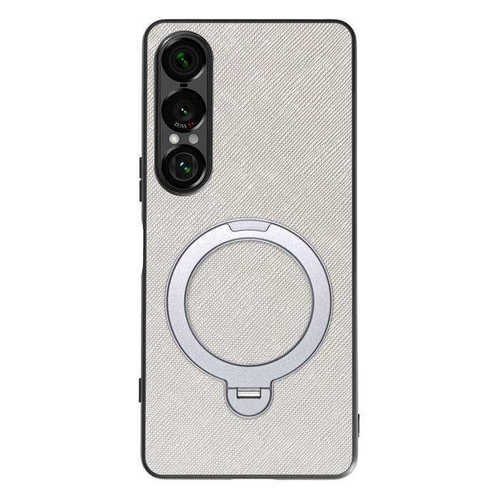 [ LOOF CASUAL MAG-RING Series ] Xperia 1 VII SO-51F スマホケース 背面 ケース カバー ハードケース マグネット内蔵の薄型多機能リング付 スタンド [ Xperia 1 VII ]