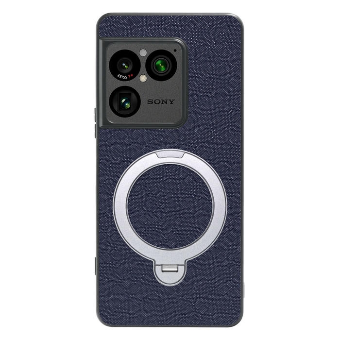 [ LOOF CASUAL MAG-RING Series ] Xperia 1 VIII XQ-GE44 SO-51G スマホケース 背面 ケース カバー ハードケース マグネット内蔵の薄型多機能リング付 スタンド [ Xperia 1 VIII ]