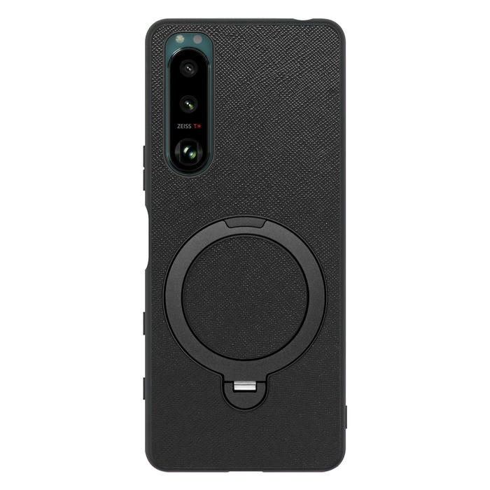 [ LOOF CASUAL MAG-RING Series ] Xperia 5 III  Xperia5Ⅲ 5Ⅲ xperia5 スマホケース 背面 ケース カバー ハードケース マグネット内蔵の薄型多機能リング付 スタンド [ Xperia 5 III ]