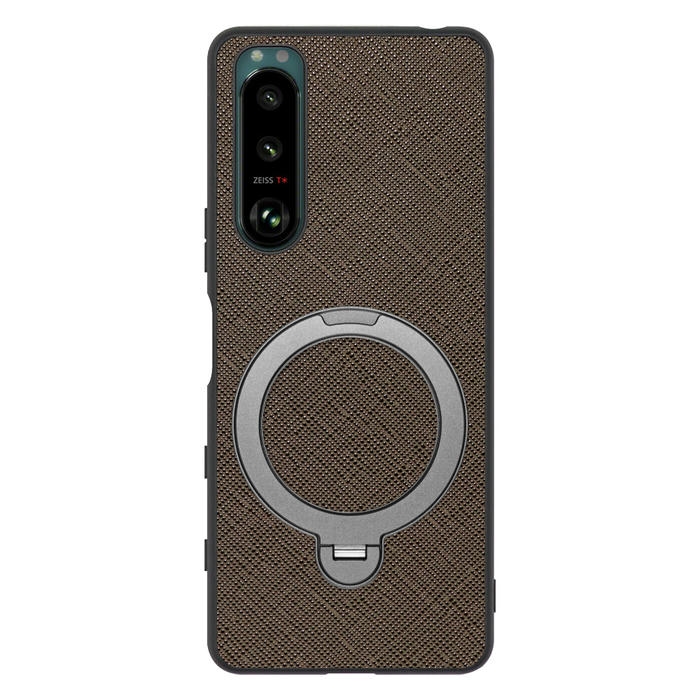 [ LOOF CASUAL MAG-RING Series ] Xperia 5 III  Xperia5Ⅲ 5Ⅲ xperia5 スマホケース 背面 ケース カバー ハードケース マグネット内蔵の薄型多機能リング付 スタンド [ Xperia 5 III ]