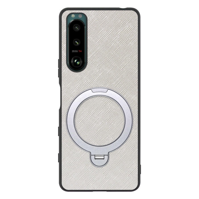 [ LOOF CASUAL MAG-RING Series ] Xperia 5 III  Xperia5Ⅲ 5Ⅲ xperia5 スマホケース 背面 ケース カバー ハードケース マグネット内蔵の薄型多機能リング付 スタンド [ Xperia 5 III ]