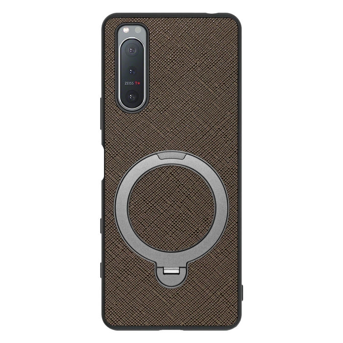 [ LOOF CASUAL MAG-RING Series ] Xperia 5 II SO-52A / SOG02 / A002SO xperia5Ⅱ 5Ⅱ xperia5 スマホケース 背面 ケース カバー ハードケース マグネット内蔵の薄型多機能リング付 スタンド [ Xperia 5 II ]
