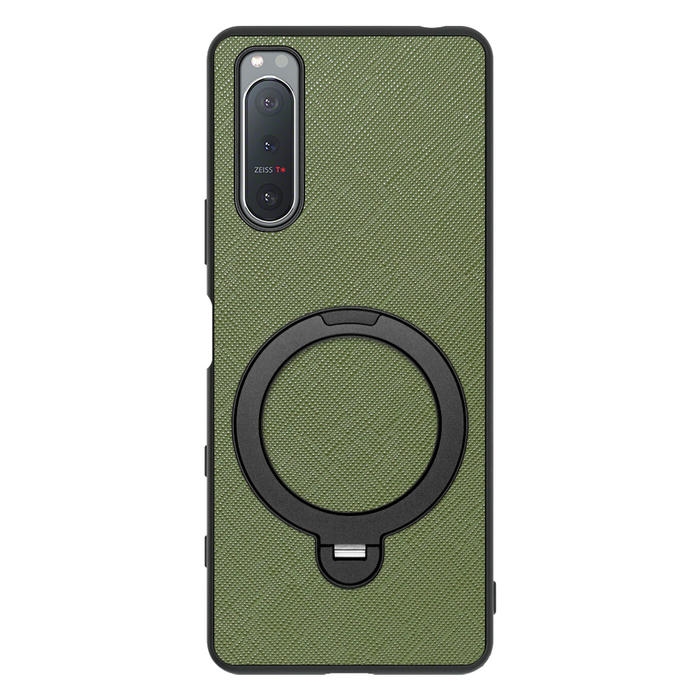 [ LOOF CASUAL MAG-RING Series ] Xperia 5 II SO-52A / SOG02 / A002SO xperia5Ⅱ 5Ⅱ xperia5 スマホケース 背面 ケース カバー ハードケース マグネット内蔵の薄型多機能リング付 スタンド [ Xperia 5 II ]