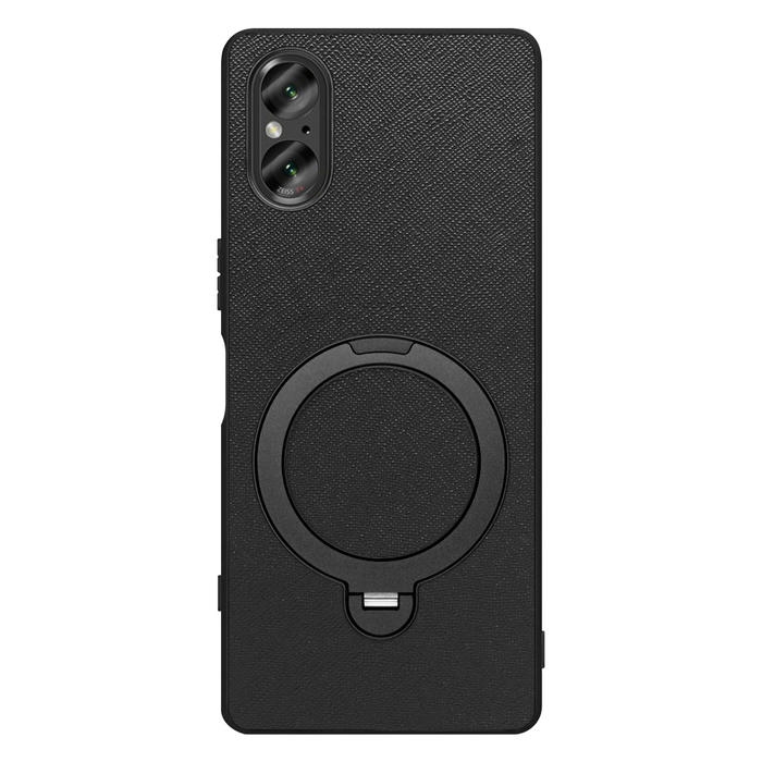 [ LOOF CASUAL MAG-RING Series ] Xperia 5 V SO-53D / SOG12 5V Xperia5V スマホケース 背面 ケース カバー ハードケース マグネット内蔵の薄型多機能リング付 スタンド [ Xperia 5 V ]