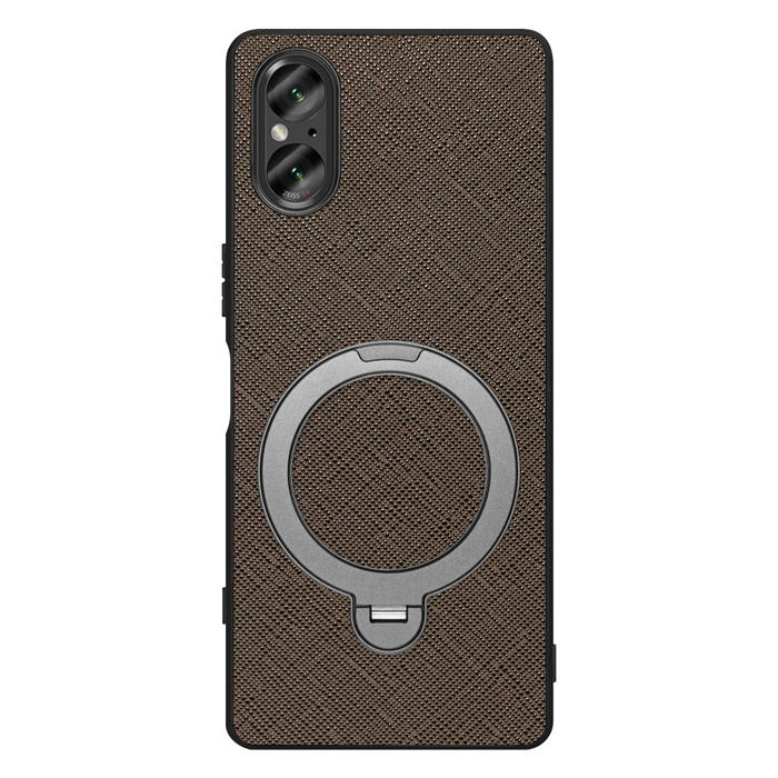 [ LOOF CASUAL MAG-RING Series ] Xperia 5 V SO-53D / SOG12 5V Xperia5V スマホケース 背面 ケース カバー ハードケース マグネット内蔵の薄型多機能リング付 スタンド [ Xperia 5 V ]