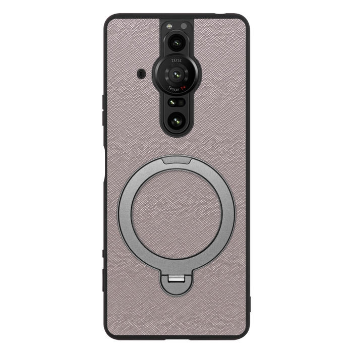 [ LOOF CASUAL MAG-RING Series ] Xperia PRO-I XQ-BE42 proi xperiaproi スマホケース 背面 ケース カバー ハードケース マグネット内蔵の薄型多機能リング付 スタンド [ Xperia PRO-I ]