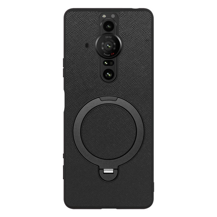 [ LOOF CASUAL MAG-RING Series ] Xperia PRO-I XQ-BE42 proi xperiaproi スマホケース 背面 ケース カバー ハードケース マグネット内蔵の薄型多機能リング付 スタンド [ Xperia PRO-I ]
