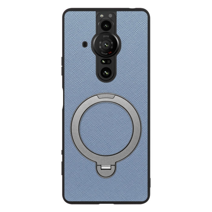 [ LOOF CASUAL MAG-RING Series ] Xperia PRO-I XQ-BE42 proi xperiaproi スマホケース 背面 ケース カバー ハードケース マグネット内蔵の薄型多機能リング付 スタンド [ Xperia PRO-I ]