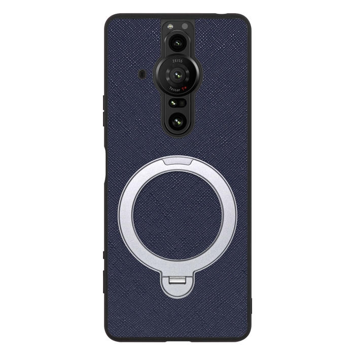 [ LOOF CASUAL MAG-RING Series ] Xperia PRO-I XQ-BE42 proi xperiaproi スマホケース 背面 ケース カバー ハードケース マグネット内蔵の薄型多機能リング付 スタンド [ Xperia PRO-I ]