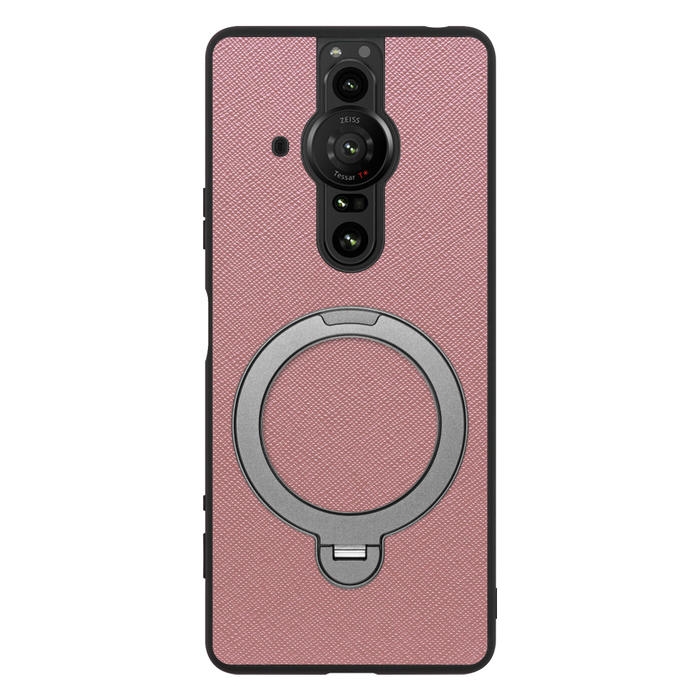 [ LOOF CASUAL MAG-RING Series ] Xperia PRO-I XQ-BE42 proi xperiaproi スマホケース 背面 ケース カバー ハードケース マグネット内蔵の薄型多機能リング付 スタンド [ Xperia PRO-I ]