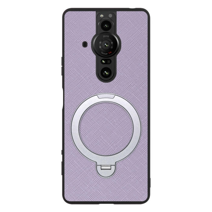 [ LOOF CASUAL MAG-RING Series ] Xperia PRO-I XQ-BE42 proi xperiaproi スマホケース 背面 ケース カバー ハードケース マグネット内蔵の薄型多機能リング付 スタンド [ Xperia PRO-I ]