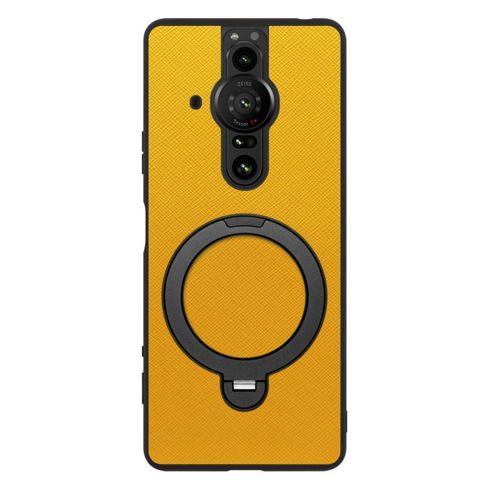 [ LOOF CASUAL MAG-RING Series ] Xperia PRO-I XQ-BE42 proi xperiaproi スマホケース 背面 ケース カバー ハードケース マグネット内蔵の薄型多機能リング付 スタンド [ Xperia PRO-I ]