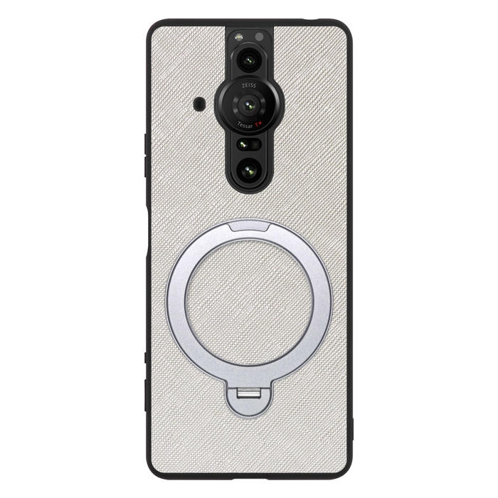 [ LOOF CASUAL MAG-RING Series ] Xperia PRO-I XQ-BE42 proi xperiaproi スマホケース 背面 ケース カバー ハードケース マグネット内蔵の薄型多機能リング付 スタンド [ Xperia PRO-I ]