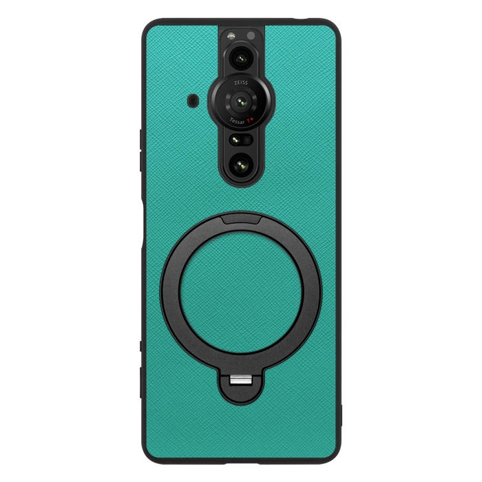 [ LOOF CASUAL MAG-RING Series ] Xperia PRO-I XQ-BE42 proi xperiaproi スマホケース 背面 ケース カバー ハードケース マグネット内蔵の薄型多機能リング付 スタンド [ Xperia PRO-I ]
