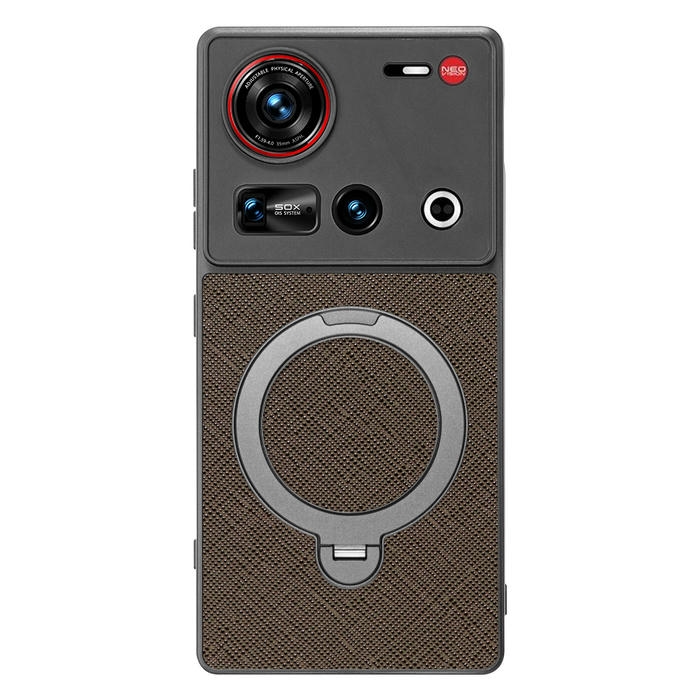 [ LOOF CASUAL MAG-RING Series ] nubia Z70 Ultra ZTE スマホケース 背面 ケース カバー ハードケース マグネット内蔵の薄型多機能リング付 スタンド [ nubia Z70 Ultra / Z70S Ultra ]
