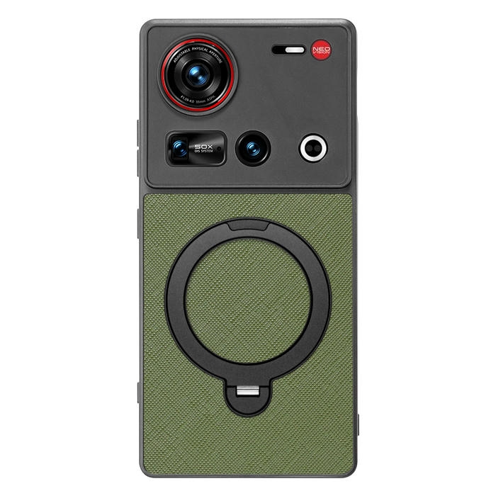[ LOOF CASUAL MAG-RING Series ] nubia Z70 Ultra ZTE スマホケース 背面 ケース カバー ハードケース マグネット内蔵の薄型多機能リング付 スタンド [ nubia Z70 Ultra / Z70S Ultra ]