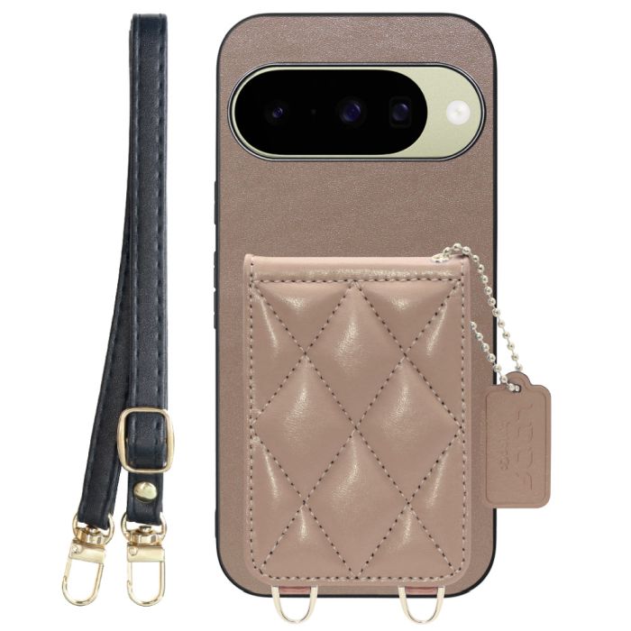 [ LOOF SWEET-SHELL SHOULDER  ] Google Pixel 10 / 10 Pro Google Pixel10 Pixel10pro ピクセル10 ピクセル10プロ スマホケース キルティング加工のカードケース付き ロングストラップ付き マグネット内蔵 カード収納 本革 [ Google Pixel 10 / 10 Pro ]