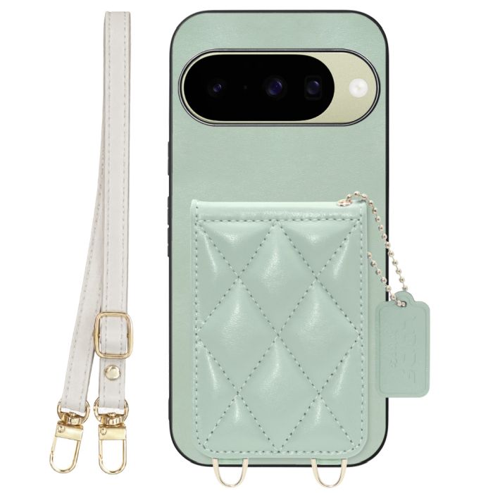 [ LOOF SWEET-SHELL SHOULDER  ] Google Pixel 10 / 10 Pro Google Pixel10 Pixel10pro ピクセル10 ピクセル10プロ スマホケース キルティング加工のカードケース付き ロングストラップ付き マグネット内蔵 カード収納 本革 [ Google Pixel 10 / 10 Pro ]