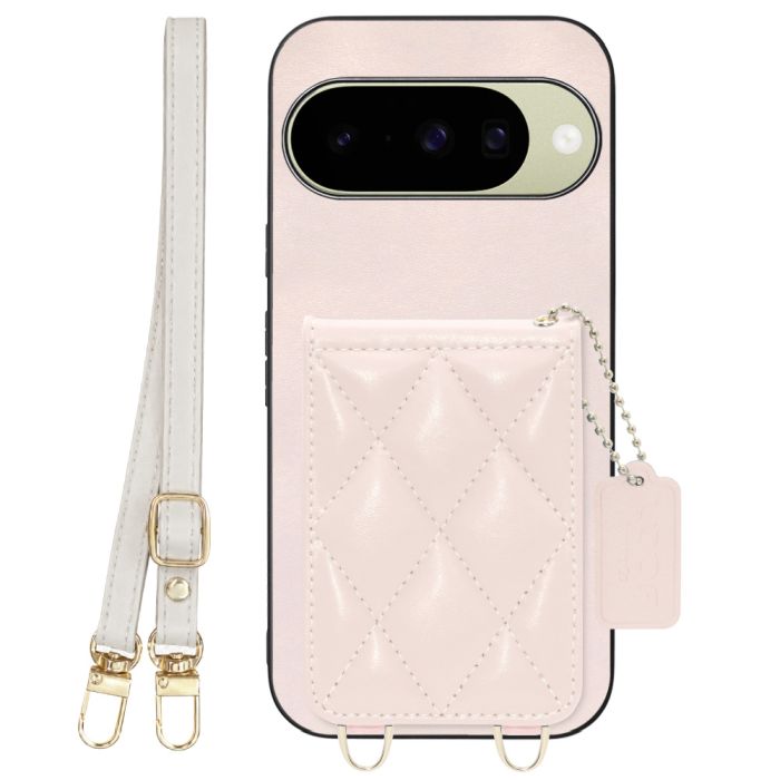 [ LOOF SWEET-SHELL SHOULDER  ] Google Pixel 10 / 10 Pro Google Pixel10 Pixel10pro ピクセル10 ピクセル10プロ スマホケース キルティング加工のカードケース付き ロングストラップ付き マグネット内蔵 カード収納 本革 [ Google Pixel 10 / 10 Pro ]