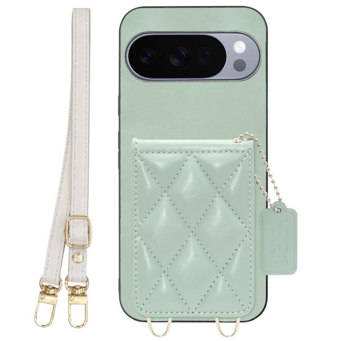 [ LOOF SWEET-SHELL SHOULDER  ] Google Pixel 10 Pro XL Google Pixel10proxl ピクセル10プロXL スマホケース キルティング加工のカードケース付き ロングストラップ付き マグネット内蔵 カード収納 本革 [ Google Pixel 10 Pro XL ]
