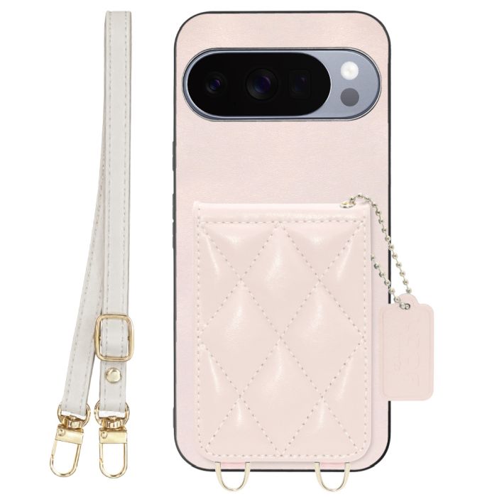 [ LOOF SWEET-SHELL SHOULDER  ] Google Pixel 10 Pro XL Google Pixel10proxl ピクセル10プロXL スマホケース キルティング加工のカードケース付き ロングストラップ付き マグネット内蔵 カード収納 本革 [ Google Pixel 10 Pro XL ]