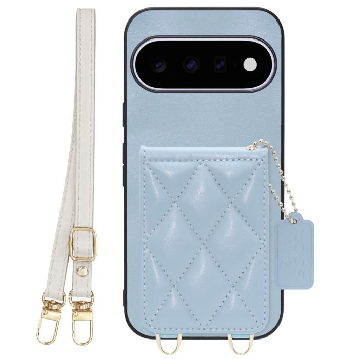 [ LOOF SWEET-SHELL SHOULDER  ] Google Pixel 11  スマホケース キルティング加工のカードケース付き ロングストラップ付き マグネット内蔵 カード収納 本革 [ Google Pixel 11 ]