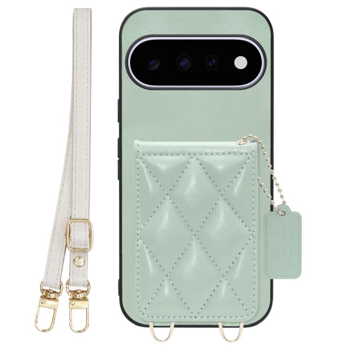 [ LOOF SWEET-SHELL SHOULDER  ] Google Pixel 11  スマホケース キルティング加工のカードケース付き ロングストラップ付き マグネット内蔵 カード収納 本革 [ Google Pixel 11 ]
