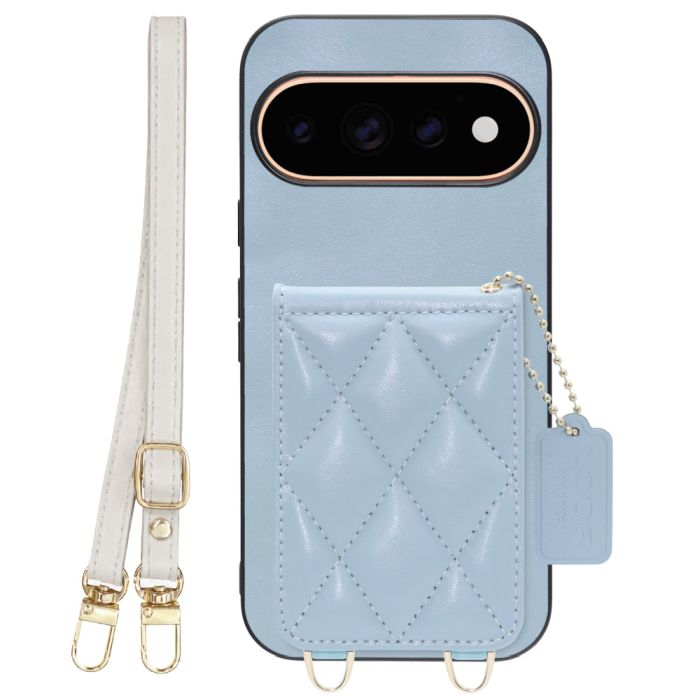 [ LOOF SWEET-SHELL SHOULDER  ] Google Pixel 11 Pro  スマホケース キルティング加工のカードケース付き ロングストラップ付き マグネット内蔵 カード収納 本革 [ Google Pixel 11 Pro ]