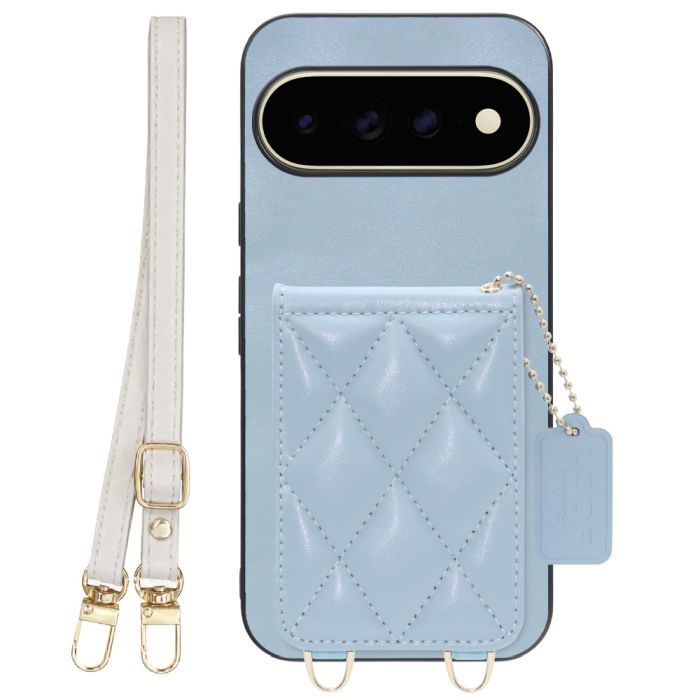 [ LOOF SWEET-SHELL SHOULDER  ] Google Pixel 11 Pro XL  スマホケース キルティング加工のカードケース付き ロングストラップ付き マグネット内蔵 カード収納 本革 [ Google Pixel 11 Pro XL ]
