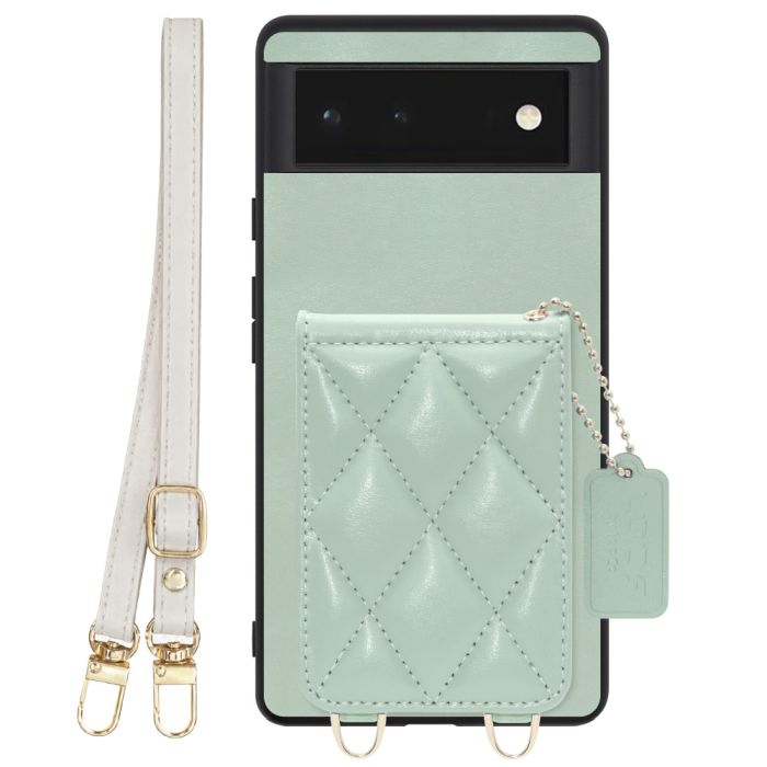 [ LOOF SWEET-SHELL SHOULDER  ] Google Pixel 6 googlepixel6 pixel6 ピクセル6 スマホケース キルティング加工のカードケース付き ロングストラップ付き マグネット内蔵 カード収納 本革 [ Google Pixel 6 ]