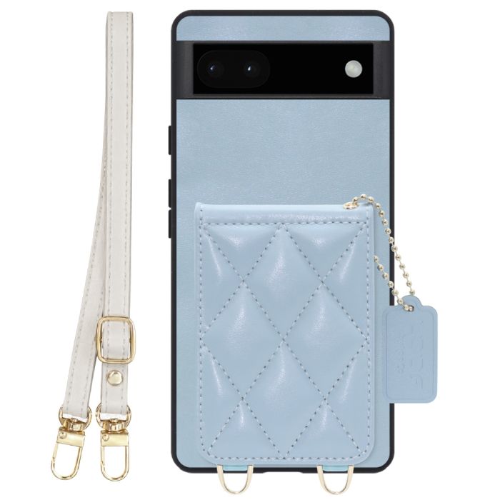 [ LOOF SWEET-SHELL SHOULDER  ] Google Pixel 6a googlepixel6a pixel6a スマホケース キルティング加工のカードケース付き ロングストラップ付き マグネット内蔵 カード収納 本革 [ Google Pixel 6a ]