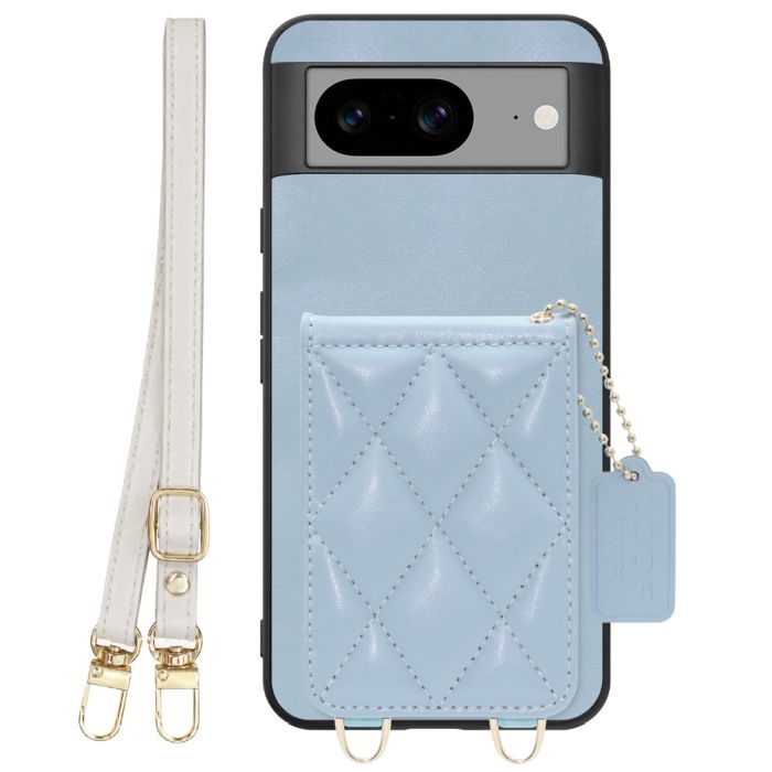[ LOOF SWEET-SHELL SHOULDER  ] Google pixel 8 googlepixel8 Pixel8 ピクセル8 スマホケース キルティング加工のカードケース付き ロングストラップ付き マグネット内蔵 カード収納 本革 [ Google Pixel 8 ]