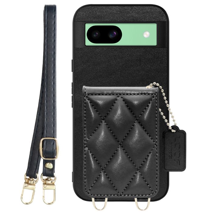 [ LOOF SWEET-SHELL SHOULDER  ] Google Pixel 8a googlepixel8a Pixel8a ピクセル8a スマホケース キルティング加工のカードケース付き ロングストラップ付き マグネット内蔵 カード収納 本革 [ Google Pixel 8a ]