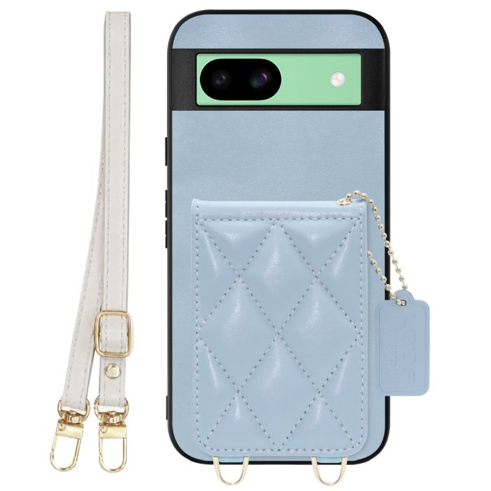 [ LOOF SWEET-SHELL SHOULDER  ] Google Pixel 8a googlepixel8a Pixel8a ピクセル8a スマホケース キルティング加工のカードケース付き ロングストラップ付き マグネット内蔵 カード収納 本革 [ Google Pixel 8a ]