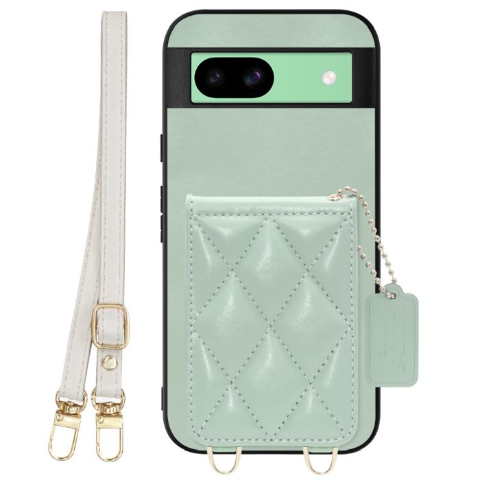 [ LOOF SWEET-SHELL SHOULDER  ] Google Pixel 8a googlepixel8a Pixel8a ピクセル8a スマホケース キルティング加工のカードケース付き ロングストラップ付き マグネット内蔵 カード収納 本革 [ Google Pixel 8a ]