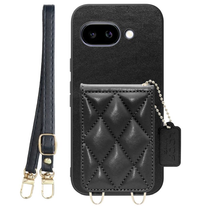 [ LOOF SWEET-SHELL SHOULDER  ] Google Pixel 9a Google Pixel9a ピクセル9a スマホケース キルティング加工のカードケース付き ロングストラップ付き マグネット内蔵 カード収納 本革 [ Google Pixel 9a ]