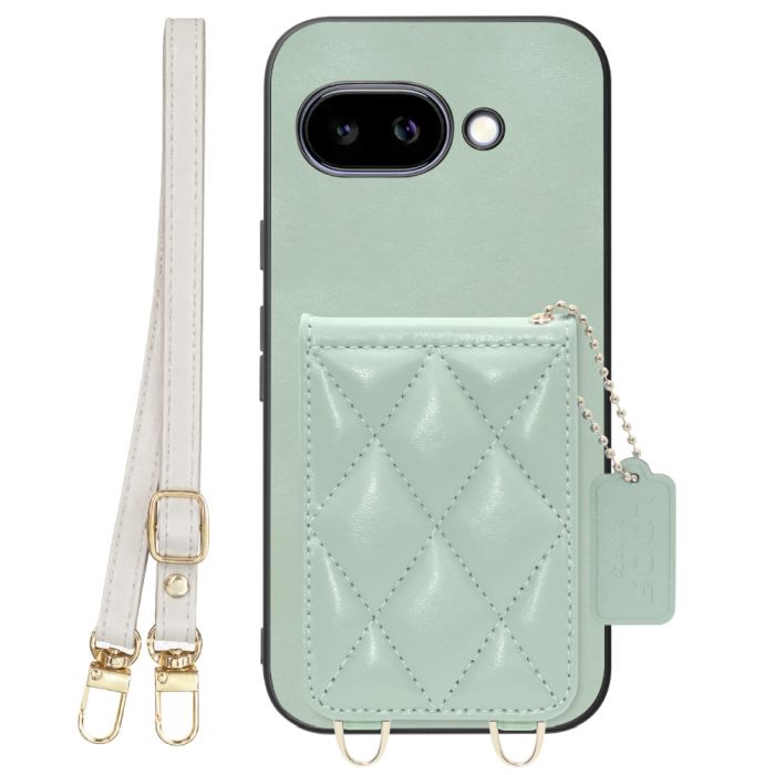 [ LOOF SWEET-SHELL SHOULDER  ] Google Pixel 9a Google Pixel9a ピクセル9a スマホケース キルティング加工のカードケース付き ロングストラップ付き マグネット内蔵 カード収納 本革 [ Google Pixel 9a ]