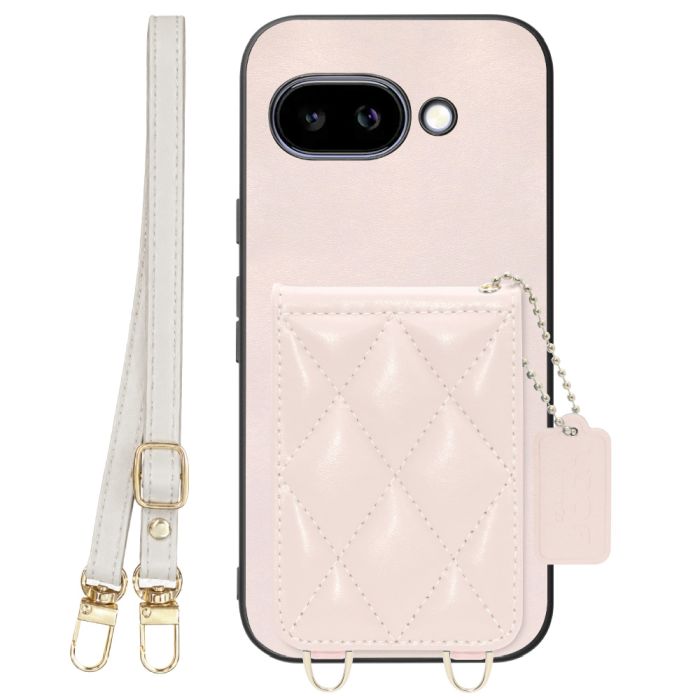 [ LOOF SWEET-SHELL SHOULDER  ] Google Pixel 9a Google Pixel9a ピクセル9a スマホケース キルティング加工のカードケース付き ロングストラップ付き マグネット内蔵 カード収納 本革 [ Google Pixel 9a ]