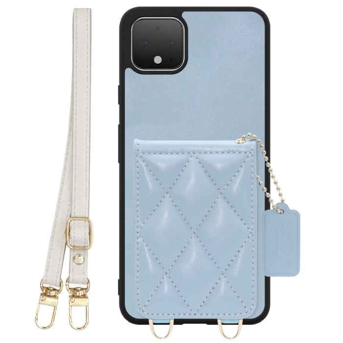 [ LOOF SWEET-SHELL SHOULDER  ] Google Pixel 4 XL googlepixel pixel4xl ピクセル4XL スマホケース キルティング加工のカードケース付き ロングストラップ付き マグネット内蔵 カード収納 本革 [ Google Pixel 4 XL ]