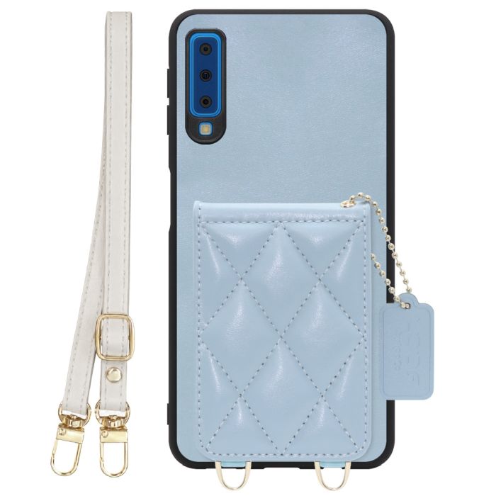 [ LOOF SWEET-SHELL SHOULDER  ] Galaxy A7 SM-A750C galaxya7 スマホケース キルティング加工のカードケース付き ロングストラップ付き マグネット内蔵 カード収納 本革 [ Galaxy A7 ]