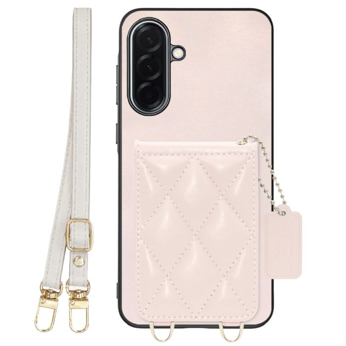 [ LOOF SWEET-SHELL SHOULDER  ] Galaxy A36 5G SC-54F スマホケース キルティング加工のカードケース付き ロングストラップ付き マグネット内蔵 カード収納 本革 [ Galaxy A36 5G ]