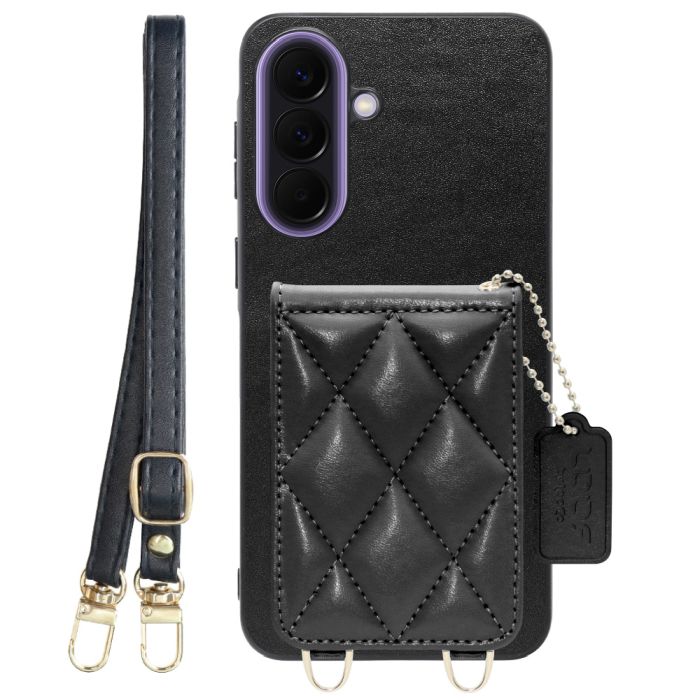 [ LOOF SWEET-SHELL SHOULDER  ] Galaxy A57 5G SC-54G SCG39 SM-A576Z SM-A576C スマホケース キルティング加工のカードケース付き ロングストラップ付き マグネット内蔵 カード収納 本革 [ Galaxy A57 5G ]