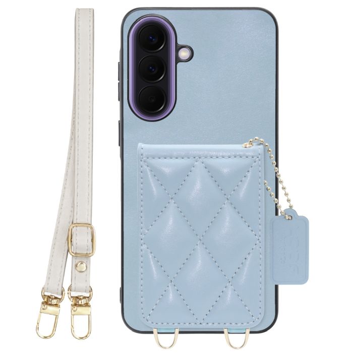 [ LOOF SWEET-SHELL SHOULDER  ] Galaxy A57 5G SC-54G SCG39 SM-A576Z SM-A576C スマホケース キルティング加工のカードケース付き ロングストラップ付き マグネット内蔵 カード収納 本革 [ Galaxy A57 5G ]