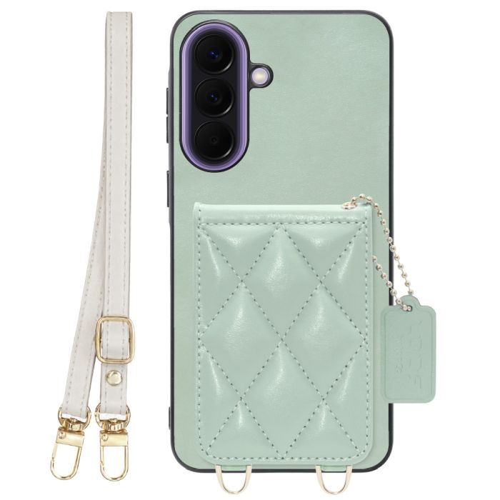 [ LOOF SWEET-SHELL SHOULDER  ] Galaxy A57 5G SC-54G SCG39 SM-A576Z SM-A576C スマホケース キルティング加工のカードケース付き ロングストラップ付き マグネット内蔵 カード収納 本革 [ Galaxy A57 5G ]