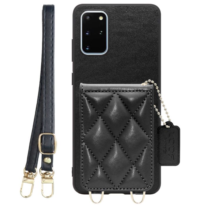 [ LOOF SWEET-SHELL SHOULDER  ] Galaxy S20+ 5G SC-52A / SCG02 s20plus S20 plus s20プラス s20+5g s20plus5g スマホケース キルティング加工のカードケース付き ロングストラップ付き マグネット内蔵 カード収納 本革 [ Galaxy S20+ 5G ]