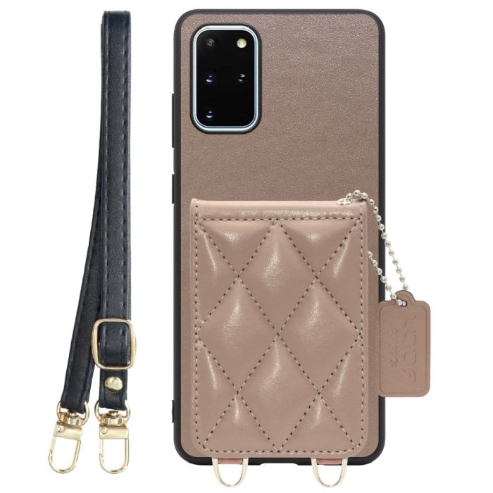 [ LOOF SWEET-SHELL SHOULDER  ] Galaxy S20+ 5G SC-52A / SCG02 s20plus S20 plus s20プラス s20+5g s20plus5g スマホケース キルティング加工のカードケース付き ロングストラップ付き マグネット内蔵 カード収納 本革 [ Galaxy S20+ 5G ]