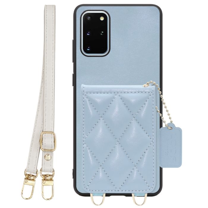 [ LOOF SWEET-SHELL SHOULDER  ] Galaxy S20+ 5G SC-52A / SCG02 s20plus S20 plus s20プラス s20+5g s20plus5g スマホケース キルティング加工のカードケース付き ロングストラップ付き マグネット内蔵 カード収納 本革 [ Galaxy S20+ 5G ]