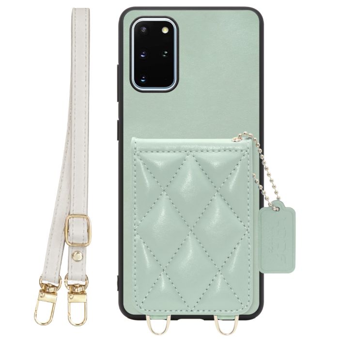 [ LOOF SWEET-SHELL SHOULDER  ] Galaxy S20+ 5G SC-52A / SCG02 s20plus S20 plus s20プラス s20+5g s20plus5g スマホケース キルティング加工のカードケース付き ロングストラップ付き マグネット内蔵 カード収納 本革 [ Galaxy S20+ 5G ]