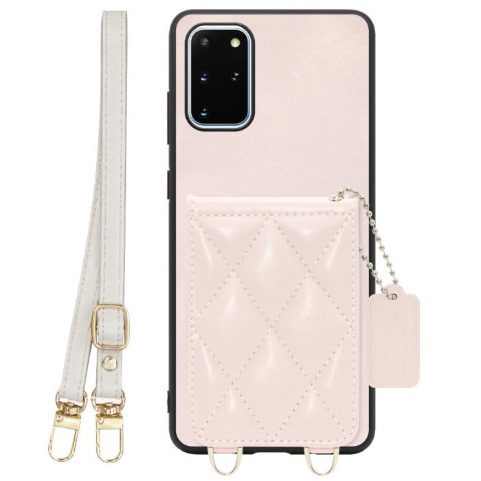 [ LOOF SWEET-SHELL SHOULDER  ] Galaxy S20+ 5G SC-52A / SCG02 s20plus S20 plus s20プラス s20+5g s20plus5g スマホケース キルティング加工のカードケース付き ロングストラップ付き マグネット内蔵 カード収納 本革 [ Galaxy S20+ 5G ]