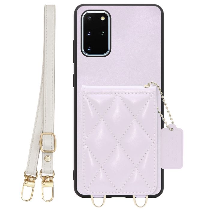 [ LOOF SWEET-SHELL SHOULDER  ] Galaxy S20+ 5G SC-52A / SCG02 s20plus S20 plus s20プラス s20+5g s20plus5g スマホケース キルティング加工のカードケース付き ロングストラップ付き マグネット内蔵 カード収納 本革 [ Galaxy S20+ 5G ]